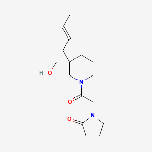 1-{2-[3-(hydroxymethyl)-3-(3-methyl-2-buten-1-yl)-1-piperidinyl]-2-oxoethyl}-2-pyrrolidinone