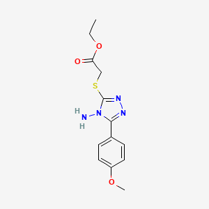 molecular formula C13H16N4O3S B5670326 ethyl {[4-amino-5-(4-methoxyphenyl)-4H-1,2,4-triazol-3-yl]thio}acetate 