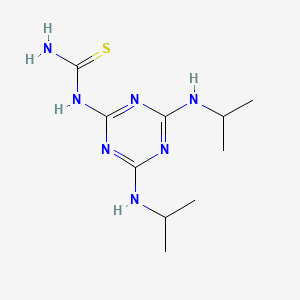 molecular formula C10H19N7S B5670361 N-[4,6-bis(isopropylamino)-1,3,5-triazin-2-yl]thiourea 