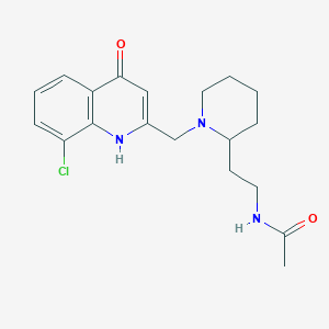 N-(2-{1-[(8-chloro-4-hydroxyquinolin-2-yl)methyl]piperidin-2-yl}ethyl)acetamide