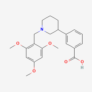3-[1-(2,4,6-trimethoxybenzyl)piperidin-3-yl]benzoic acid
