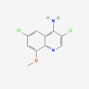 molecular formula C10H8Cl2N2O B567042 3,6-Dichloro-8-methoxyquinolin-4-amine CAS No. 1210464-43-9