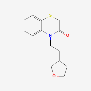 molecular formula C14H17NO2S B5670421 4-[2-(tetrahydrofuran-3-yl)ethyl]-2H-1,4-benzothiazin-3(4H)-one 