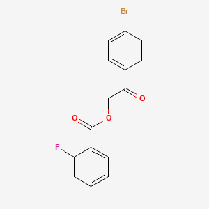 2-(4-bromophenyl)-2-oxoethyl 2-fluorobenzoate