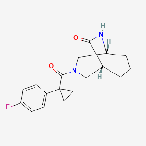 (1R,5R)-3-[1-(4-fluorophenyl)cyclopropanecarbonyl]-3,9-diazabicyclo[3.3.2]decan-10-one