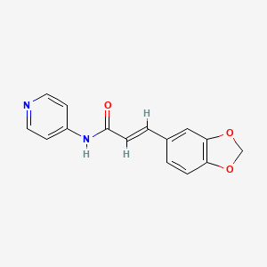 molecular formula C15H12N2O3 B5670470 3-(1,3-benzodioxol-5-yl)-N-4-pyridinylacrylamide 