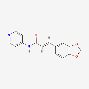 (2E)-3-(1,3-benzodioxol-5-yl)-N-(pyridin-4-yl)prop-2-enamide