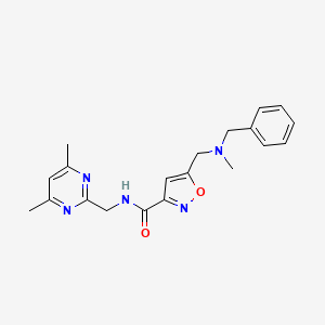 5-{[benzyl(methyl)amino]methyl}-N-[(4,6-dimethyl-2-pyrimidinyl)methyl]-3-isoxazolecarboxamide