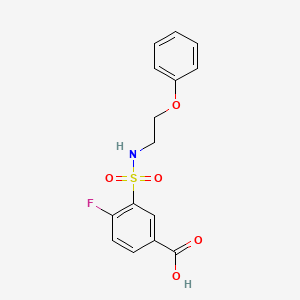 4-fluoro-3-{[(2-phenoxyethyl)amino]sulfonyl}benzoic acid