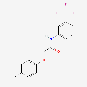 molecular formula C16H14F3NO2 B5670520 2-(4-methylphenoxy)-N-[3-(trifluoromethyl)phenyl]acetamide 