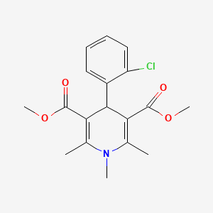molecular formula C18H20ClNO4 B5670524 dimethyl 4-(2-chlorophenyl)-1,2,6-trimethyl-1,4-dihydro-3,5-pyridinedicarboxylate 