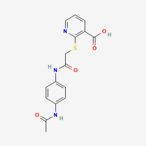 2-[(2-{[4-(acetylamino)phenyl]amino}-2-oxoethyl)thio]nicotinic acid