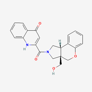 2-{[(3aS*,9bS*)-3a-(hydroxymethyl)-1,3a,4,9b-tetrahydrochromeno[3,4-c]pyrrol-2(3H)-yl]carbonyl}quinolin-4(1H)-one