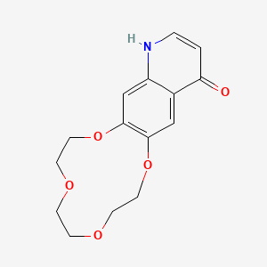 1,4,7,10-Tetraoxacyclododecino[2,3-g]quinolin-15(12h)-one, 2,3,5,6,8,9-hexahydro-
