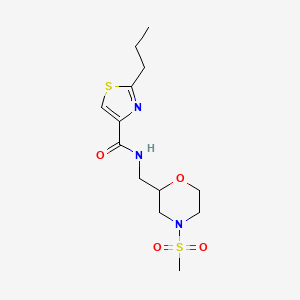 N-{[4-(methylsulfonyl)-2-morpholinyl]methyl}-2-propyl-1,3-thiazole-4-carboxamide
