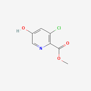 molecular formula C7H6ClNO3 B567056 Methyl 3-chloro-5-hydroxypyridine-2-carboxylate CAS No. 1256811-09-2
