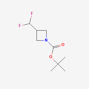 molecular formula C9H15F2NO2 B567059 Tert-butyl 3-(difluoromethyl)azetidine-1-carboxylate CAS No. 1354792-75-8