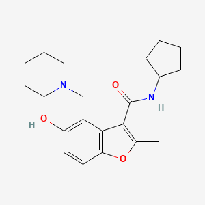 N-CYCLOPENTYL-5-HYDROXY-2-METHYL-4-[(PIPERIDIN-1-YL)METHYL]-1-BENZOFURAN-3-CARBOXAMIDE