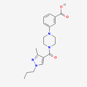 3-{4-[(3-methyl-1-propyl-1H-pyrazol-4-yl)carbonyl]-1-piperazinyl}benzoic acid