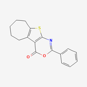 2-phenyl-6,7,8,9-tetrahydro-4H,5H-cyclohepta[4,5]thieno[2,3-d][1,3]oxazin-4-one