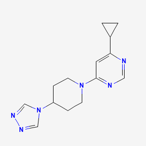 4-cyclopropyl-6-[4-(4H-1,2,4-triazol-4-yl)piperidin-1-yl]pyrimidine