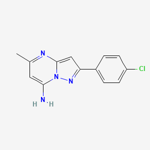 molecular formula C13H11ClN4 B5670627 2-(4-chlorophenyl)-5-methylpyrazolo[1,5-a]pyrimidin-7-amine 