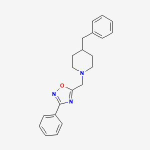 4-benzyl-1-[(3-phenyl-1,2,4-oxadiazol-5-yl)methyl]piperidine