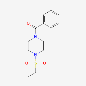 molecular formula C13H18N2O3S B5670658 1-benzoyl-4-(ethylsulfonyl)piperazine 