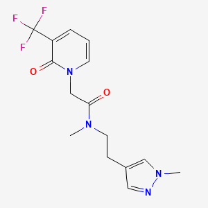 N-methyl-N-[2-(1-methyl-1H-pyrazol-4-yl)ethyl]-2-[2-oxo-3-(trifluoromethyl)pyridin-1(2H)-yl]acetamide