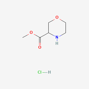 molecular formula C6H12ClNO3 B567069 吗啉-3-甲酸甲酯盐酸盐 CAS No. 1214686-81-3
