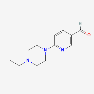 molecular formula C12H17N3O B567070 6-(4-Ethylpiperazin-1-yl)nicotinaldehyde CAS No. 1256561-21-3