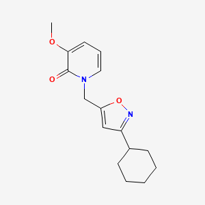 molecular formula C16H20N2O3 B5670717 1-[(3-cyclohexylisoxazol-5-yl)methyl]-3-methoxypyridin-2(1H)-one 