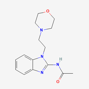 molecular formula C15H20N4O2 B5670726 N-{1-[2-(4-morpholinyl)ethyl]-1H-benzimidazol-2-yl}acetamide 