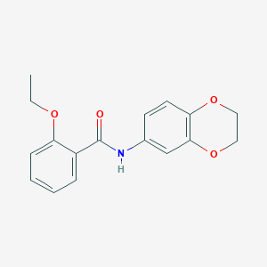 molecular formula C17H17NO4 B5670731 N-(2,3-dihydro-1,4-benzodioxin-6-yl)-2-ethoxybenzamide 