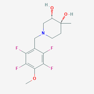 molecular formula C14H17F4NO3 B5670736 (3S*,4R*)-4-methyl-1-(2,3,5,6-tetrafluoro-4-methoxybenzyl)piperidine-3,4-diol 