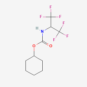molecular formula C10H13F6NO2 B5670749 cyclohexyl [2,2,2-trifluoro-1-(trifluoromethyl)ethyl]carbamate 