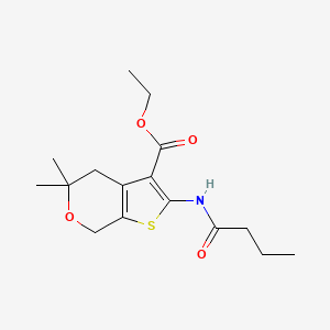 ethyl 2-(butyrylamino)-5,5-dimethyl-4,7-dihydro-5H-thieno[2,3-c]pyran-3-carboxylate