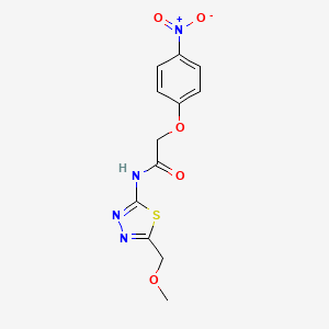 N-[5-(methoxymethyl)-1,3,4-thiadiazol-2-yl]-2-(4-nitrophenoxy)acetamide