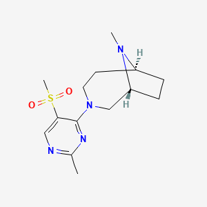 (1R*,6S*)-9-methyl-3-[2-methyl-5-(methylsulfonyl)pyrimidin-4-yl]-3,9-diazabicyclo[4.2.1]nonane