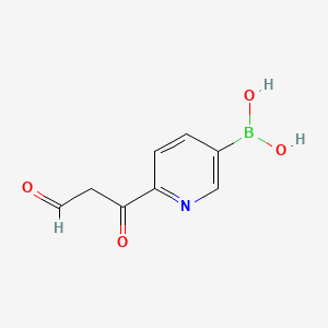 molecular formula C8H8BNO4 B567080 (6-(3-Oxopropanoyl)pyridin-3-yl)boronic acid CAS No. 1310384-29-2