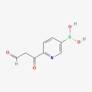 molecular formula C8H8BNO4 B567080 (6-(3-氧代丙酰)吡啶-3-基)硼酸 CAS No. 1310384-29-2