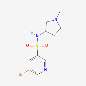 molecular formula C10H14BrN3O2S B567081 5-Bromo-n-(1-methylpyrrolidin-3-yl)pyridine-3-sulfonamide CAS No. 1304557-79-6