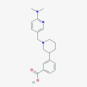 3-(1-{[6-(dimethylamino)pyridin-3-yl]methyl}piperidin-3-yl)benzoic acid