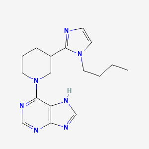 molecular formula C17H23N7 B5670875 6-[3-(1-butyl-1H-imidazol-2-yl)piperidin-1-yl]-9H-purine 