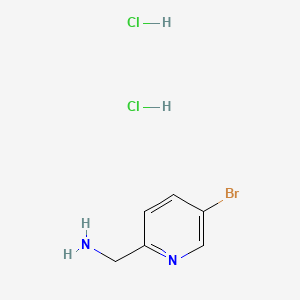 molecular formula C6H9BrCl2N2 B567088 (5-Bromopyridin-2-yl)methanamine dihydrochloride CAS No. 1251953-03-3