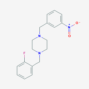 1-(2-fluorobenzyl)-4-(3-nitrobenzyl)piperazine