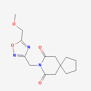 molecular formula C14H19N3O4 B5670895 8-{[5-(methoxymethyl)-1,2,4-oxadiazol-3-yl]methyl}-8-azaspiro[4.5]decane-7,9-dione 