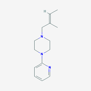 molecular formula C14H21N3 B5670896 1-[(E)-2-methylbut-2-enyl]-4-pyridin-2-ylpiperazine 