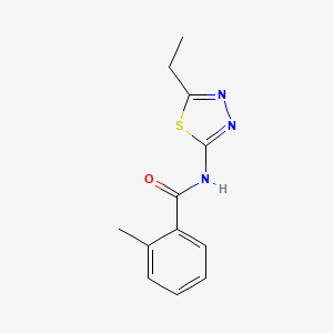 molecular formula C12H13N3OS B5670908 N-(5-ethyl-1,3,4-thiadiazol-2-yl)-2-methylbenzamide 