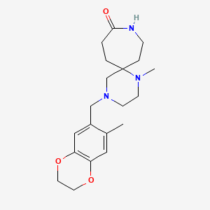 molecular formula C20H29N3O3 B5670913 1-methyl-4-[(7-methyl-2,3-dihydro-1,4-benzodioxin-6-yl)methyl]-1,4,9-triazaspiro[5.6]dodecan-10-one 